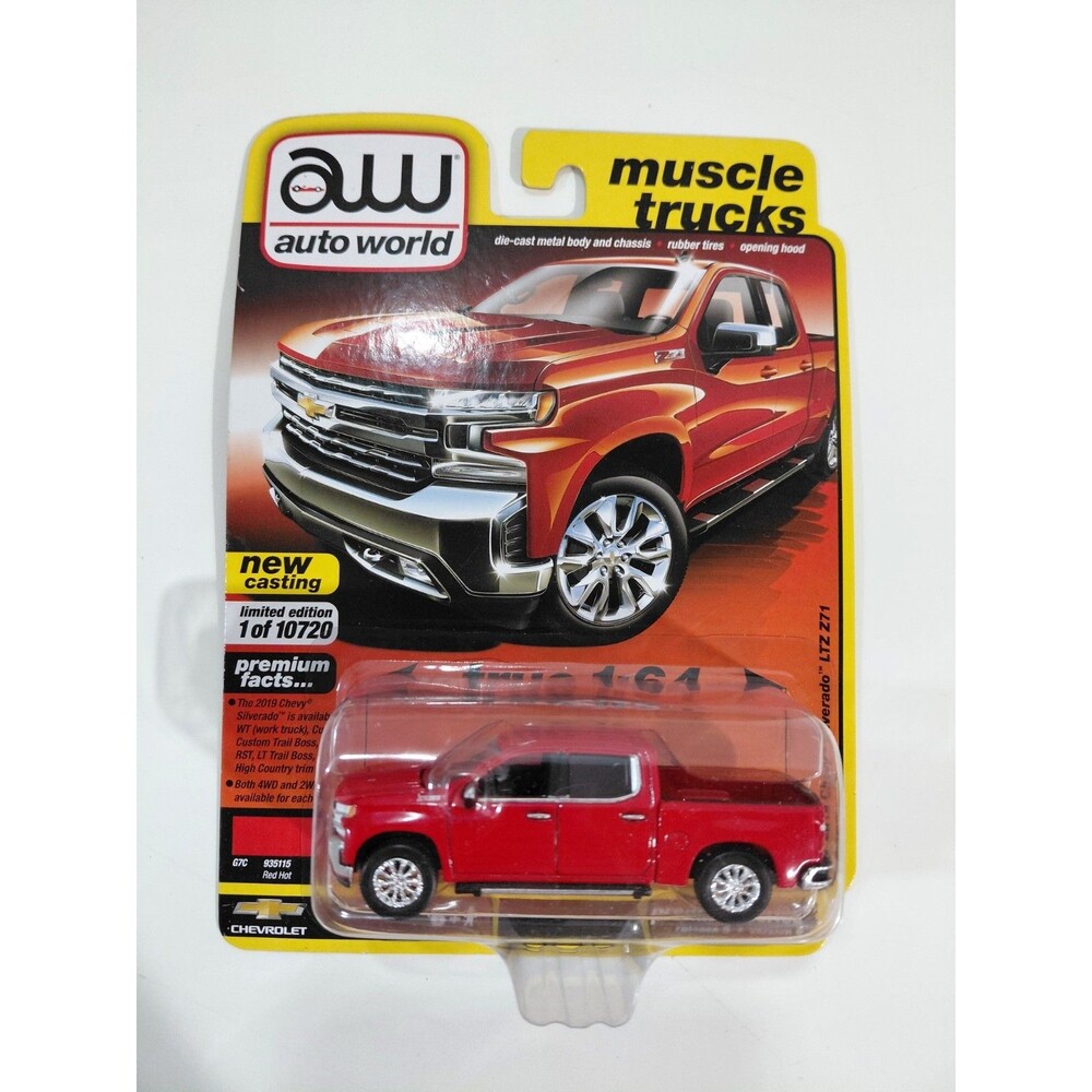 Auto World Muscle Trucks 1:64 Die Cast 2019 Chevrolet Silverado LTZ Z71
